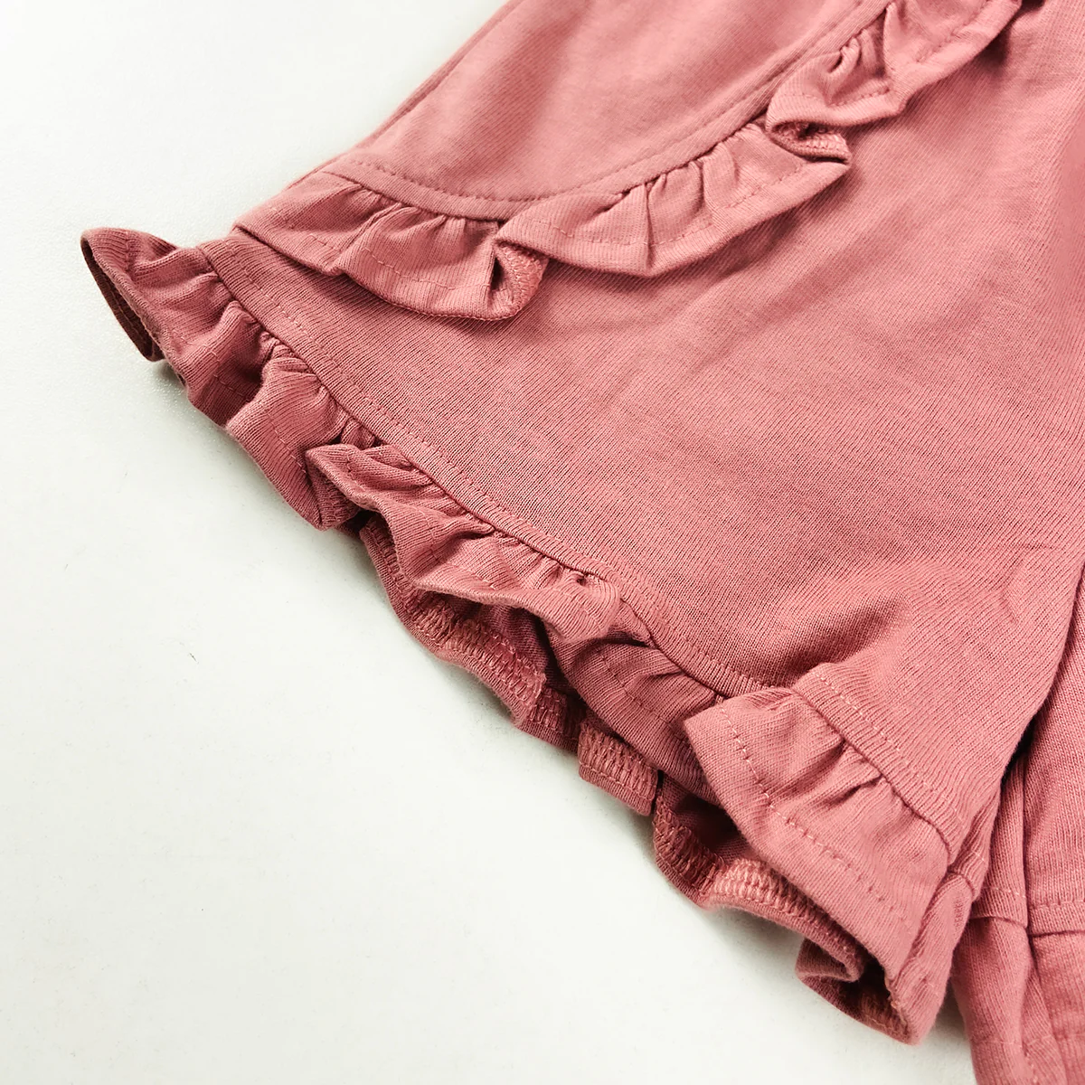 Baby Girls Ruffle Hem Cotton Shorts - Image 7