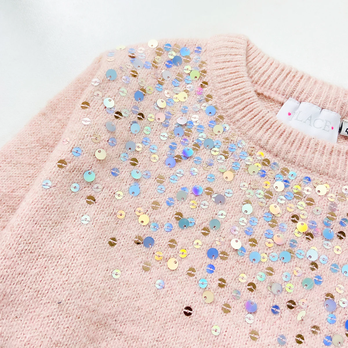 Girls Sparkle Embellished Soft Knit Pullover Sweater - Image 9