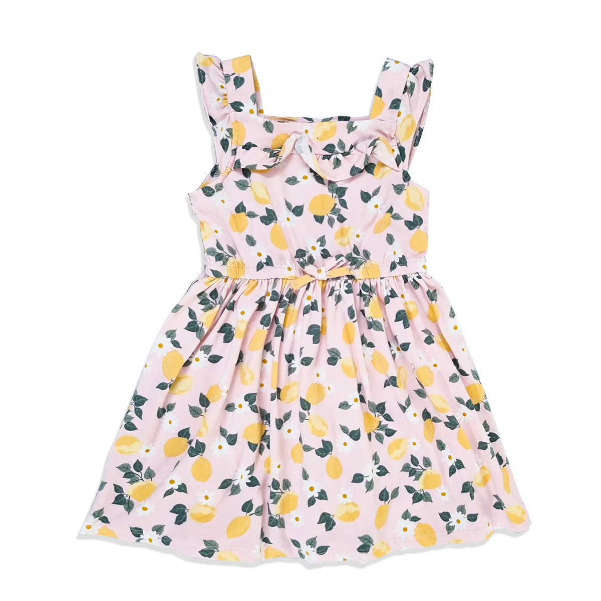 Girls Summer Sleeveless Frock Ruffle Trim Soft Play Dresses - Image 11