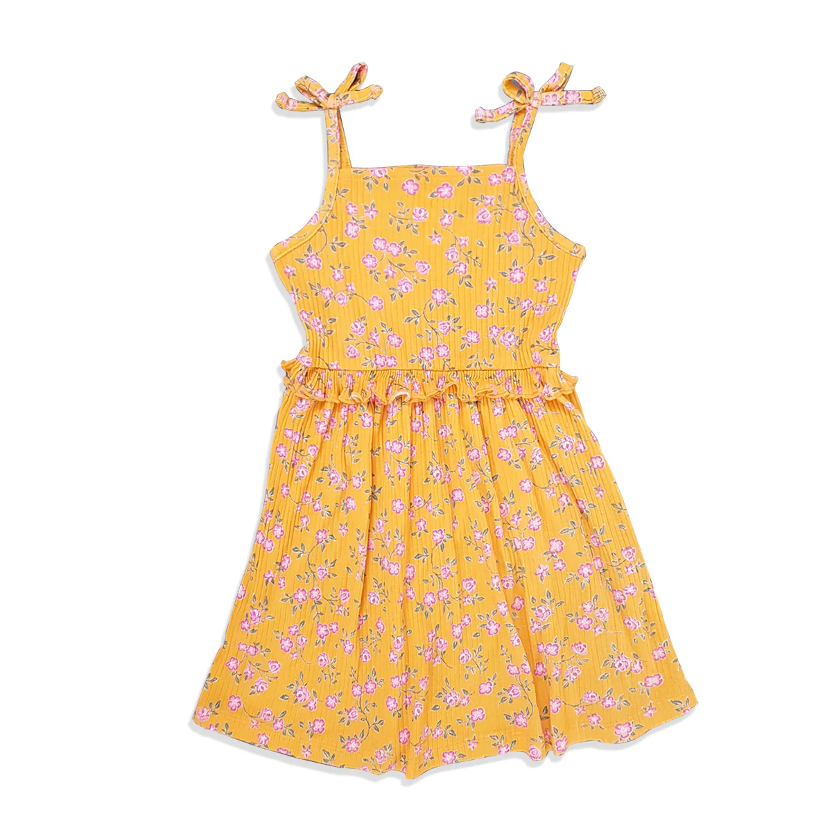 Girls Summer Sleeveless Frock Ruffle Trim Soft Play Dresses - Image 12
