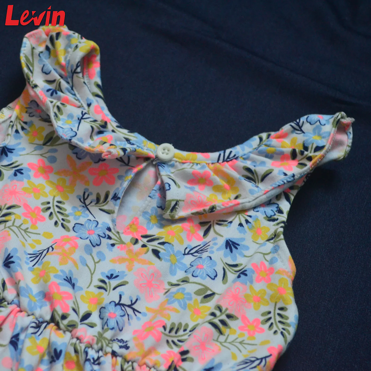 Girls Summer Sleeveless Frock Ruffle Trim Soft Play Dresses - Image 7