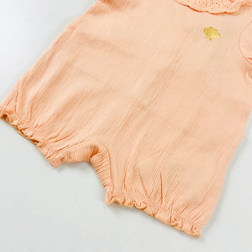 Infant and Toddler Girl Baby Short Sleeve Cotton Bodysuit - Image 2