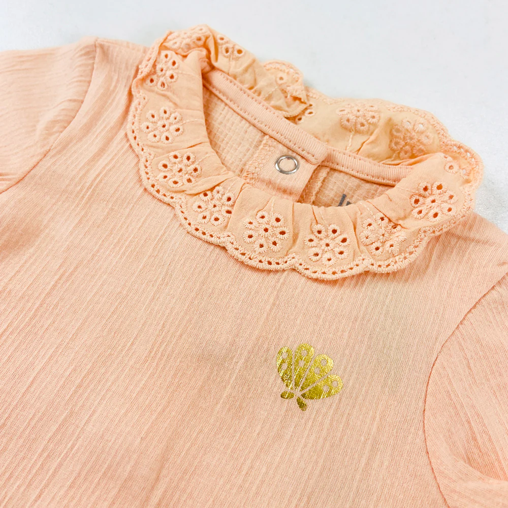 Infant and Toddler Girl Baby Short Sleeve Cotton Bodysuit - Image 4
