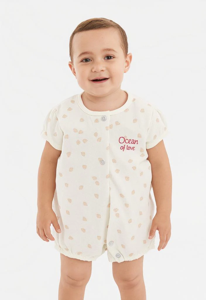 Infant and Toddler Baby Short Sleeve Cotton Bodysuit - Image 3