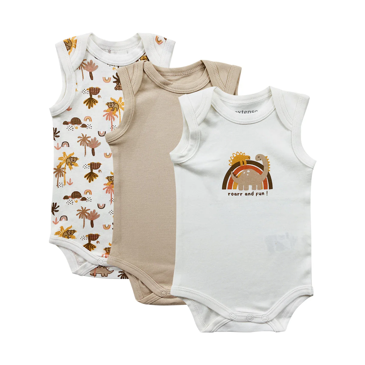 Infant and Toddler Baby Sleeveless Cotton Romper Bodysuit