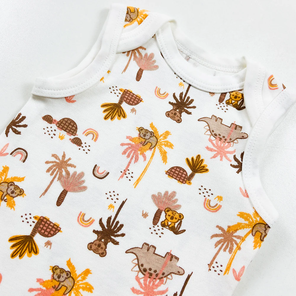Infant and Toddler Baby Sleeveless Cotton Romper Bodysuit - Image 29