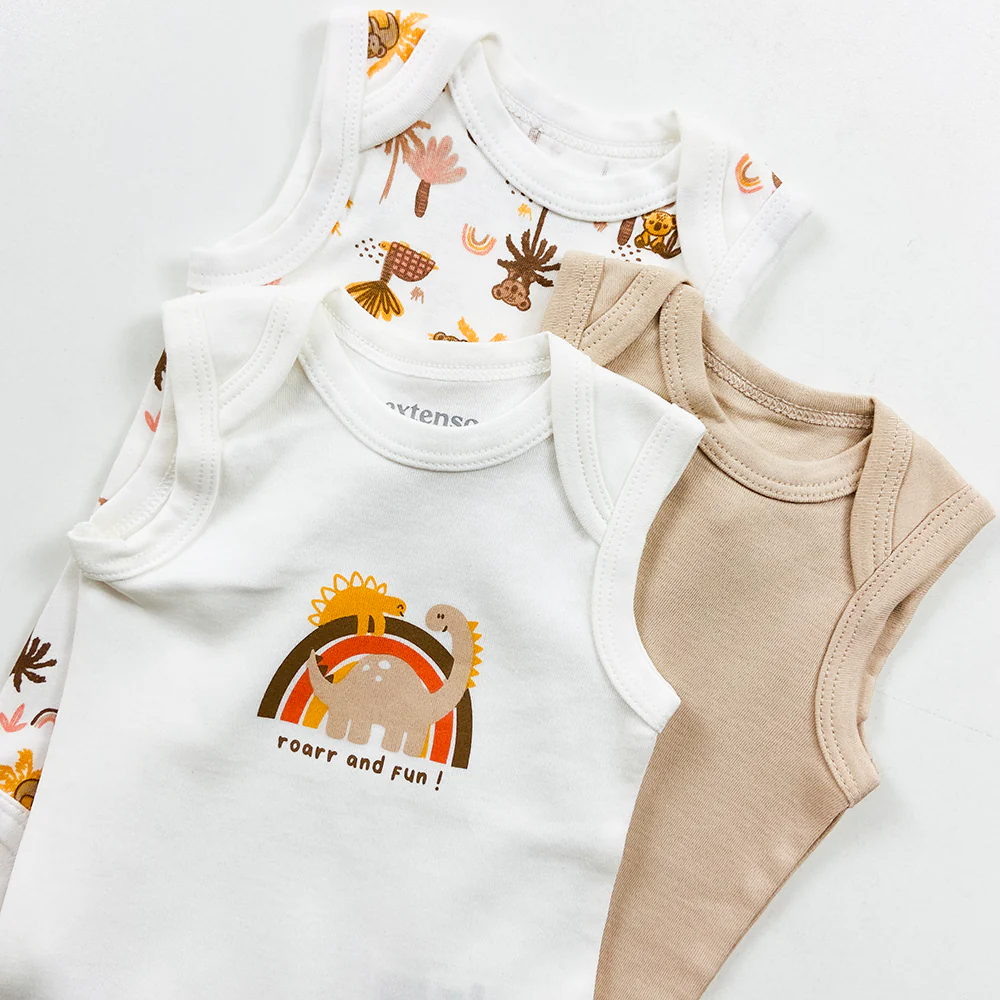Infant and Toddler Baby Sleeveless Cotton Romper Bodysuit - Image 6