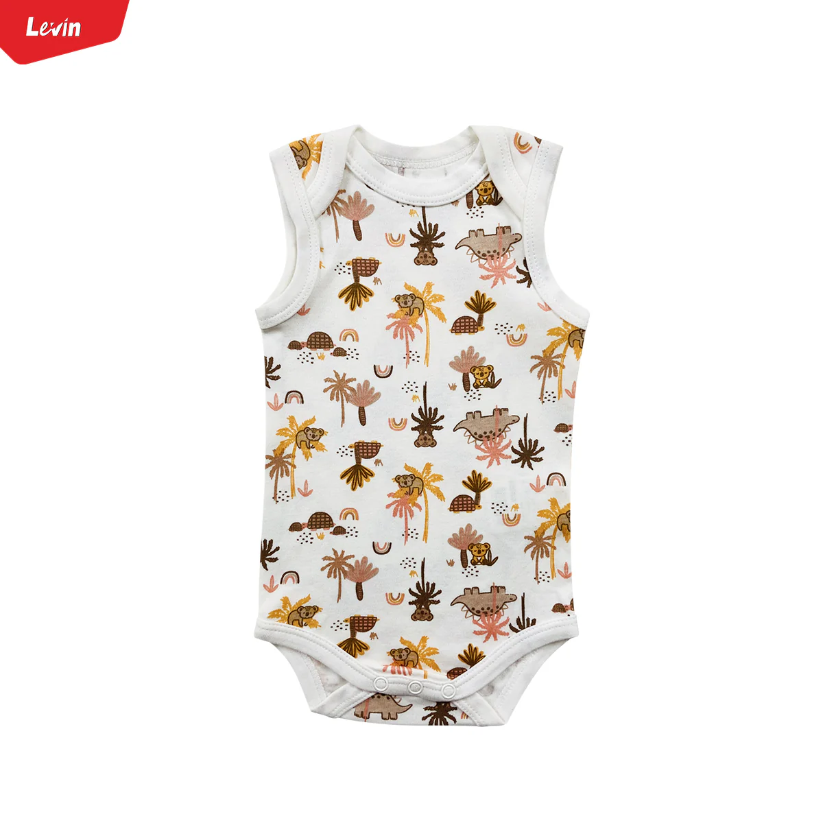 Infant and Toddler Baby Sleeveless Cotton Romper Bodysuit - Image 9