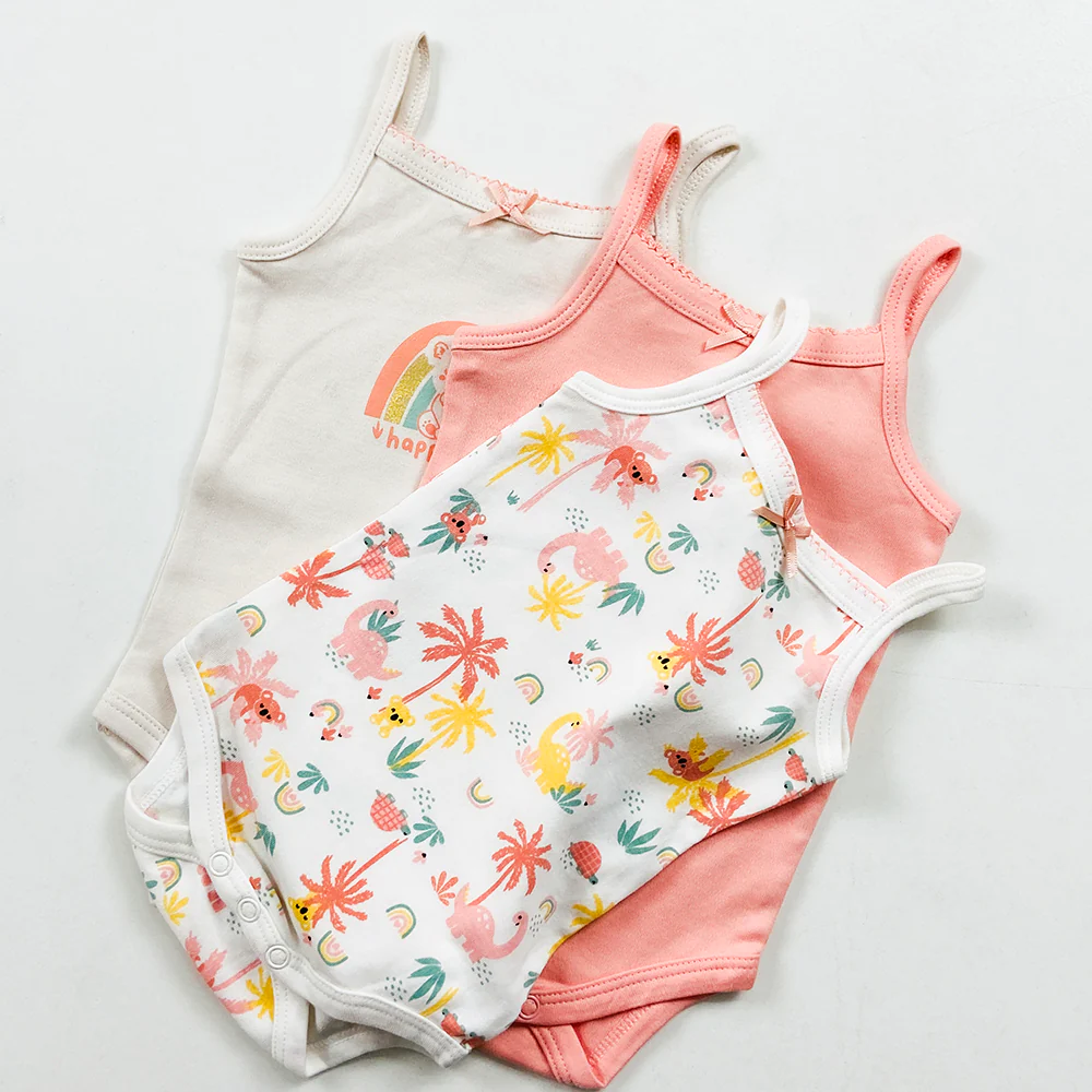 Infant and Toddler Baby Sleeveless Cotton Romper Bodysuit - Image 30