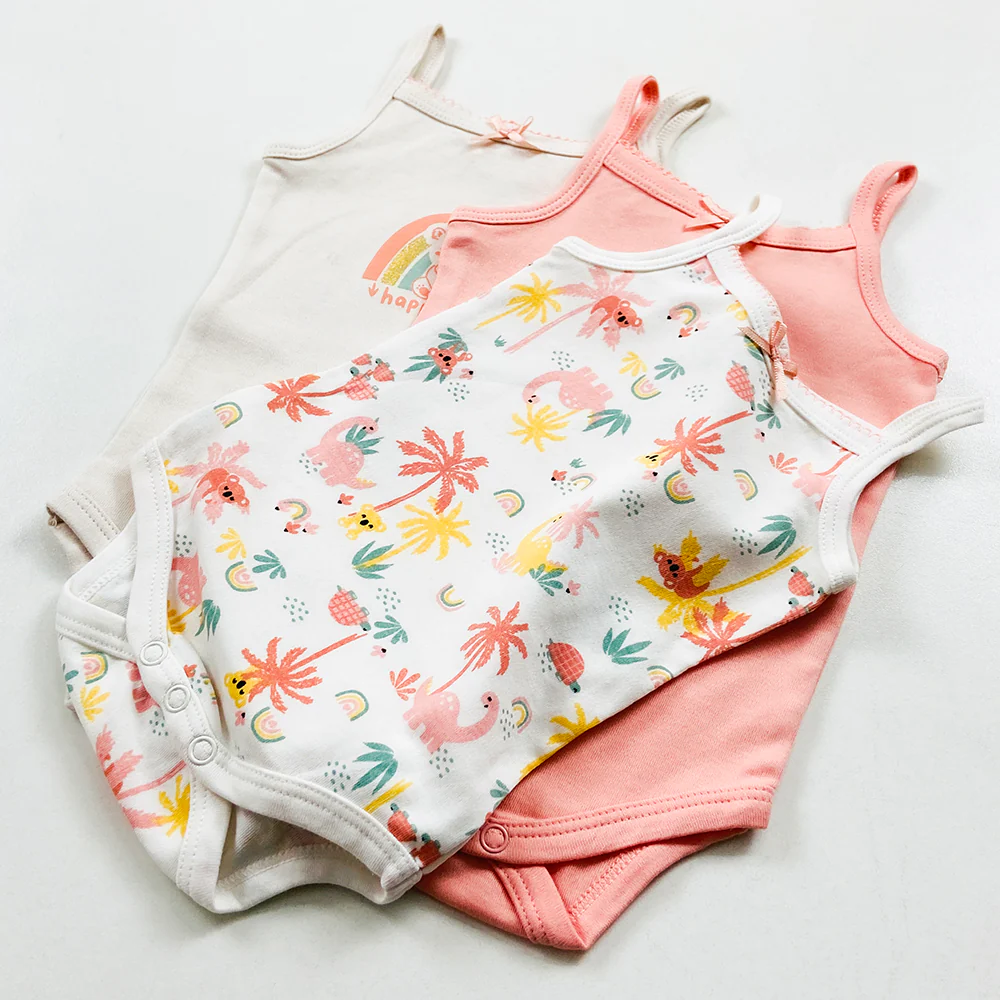 Infant and Toddler Baby Sleeveless Cotton Romper Bodysuit - Image 6