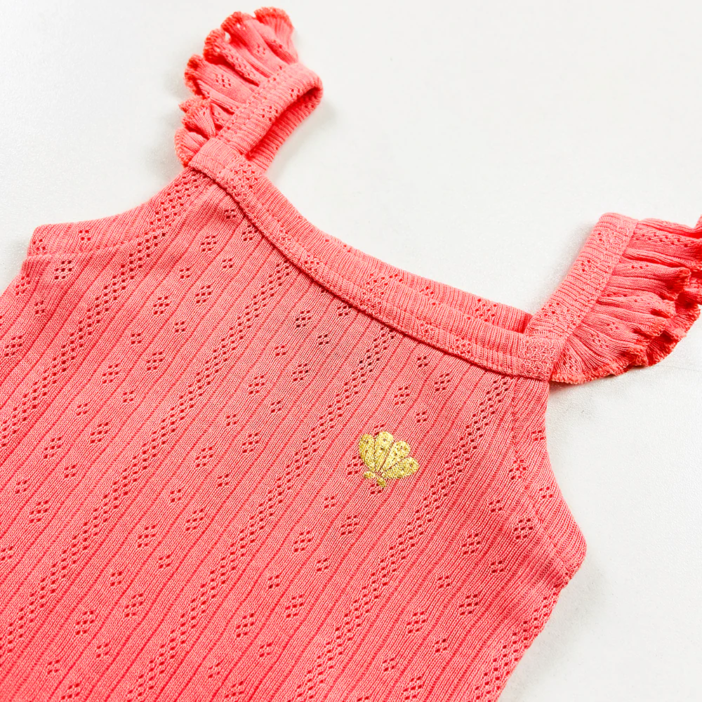 Infant and Toddler Girl Baby Sleeveless Cotton Romper Bodysuit - Image 7