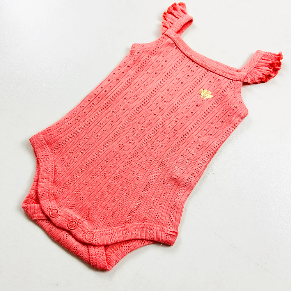 Infant and Toddler Girl Baby Sleeveless Cotton Romper Bodysuit - Image 8