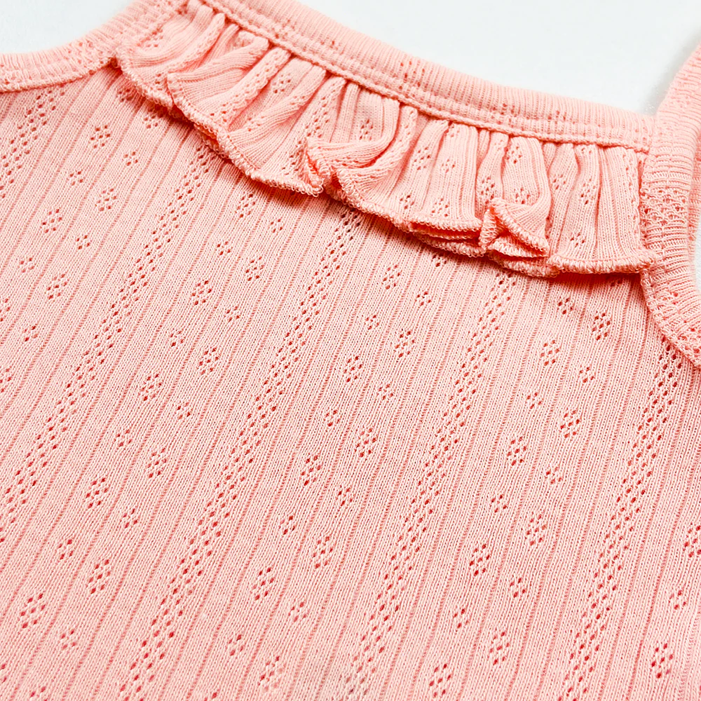 Infant and Toddler Girl Baby Sleeveless Cotton Romper Bodysuit - Image 6