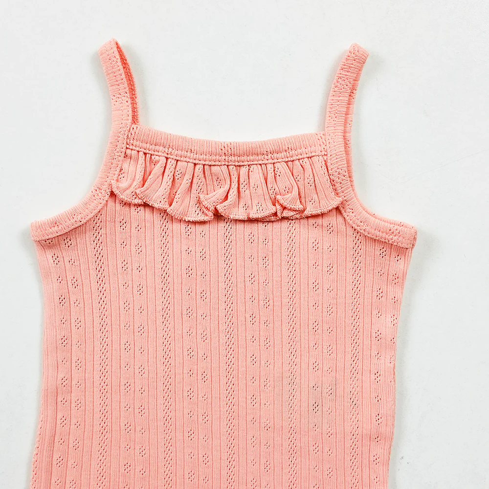 Infant and Toddler Girl Baby Sleeveless Cotton Romper Bodysuit - Image 7