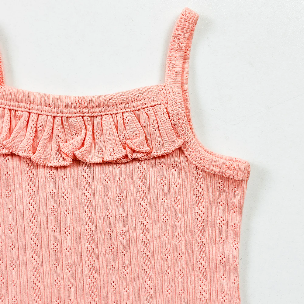 Infant and Toddler Girl Baby Sleeveless Cotton Romper Bodysuit - Image 8