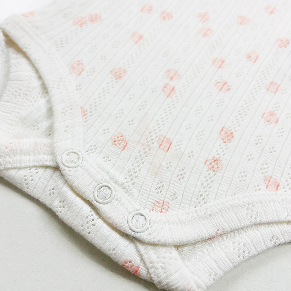 Infant and Toddler Girl Baby Sleeveless Cotton Romper Bodysuit - Image 3