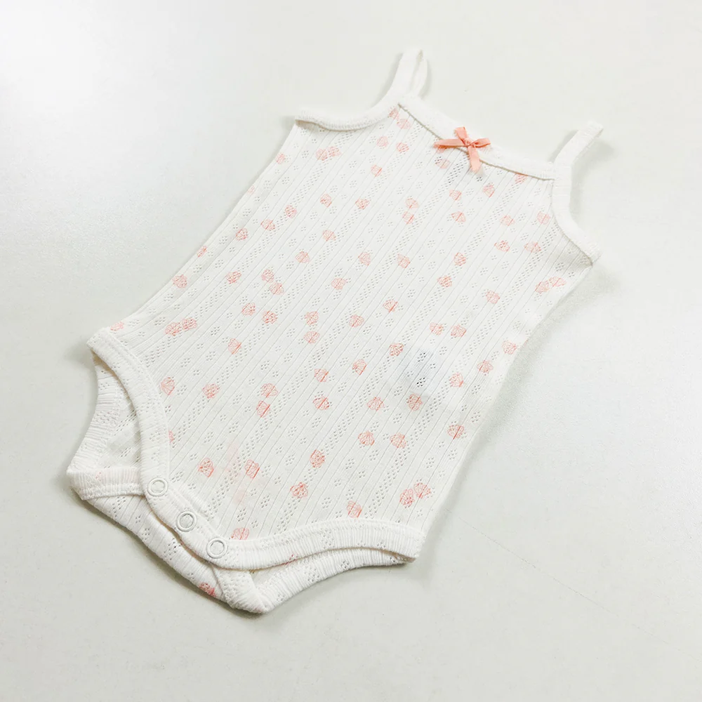 Infant and Toddler Girl Baby Sleeveless Cotton Romper Bodysuit - Image 9