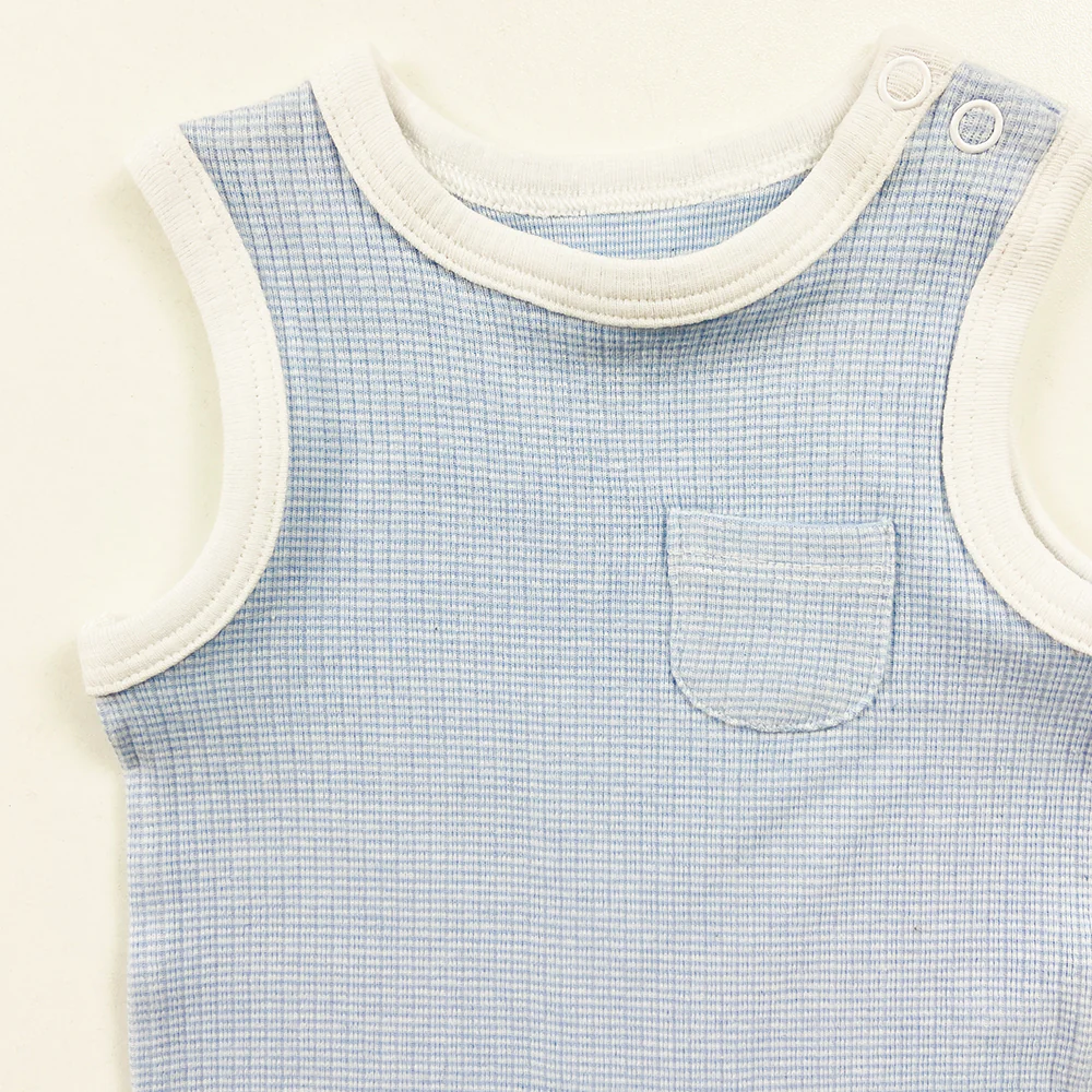 Infant and Toddler Baby Sleeveless Cotton Romper Bodysuit - Image 6