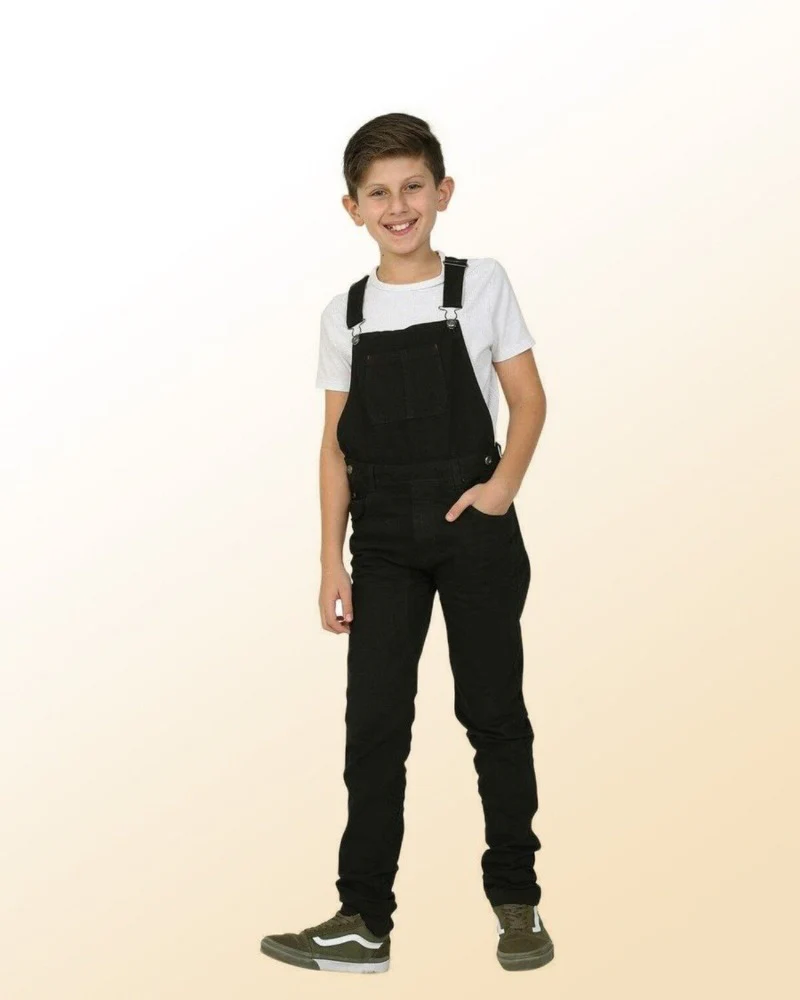 Kids Adjustable straps Denim Romper Dungaree - Image 3