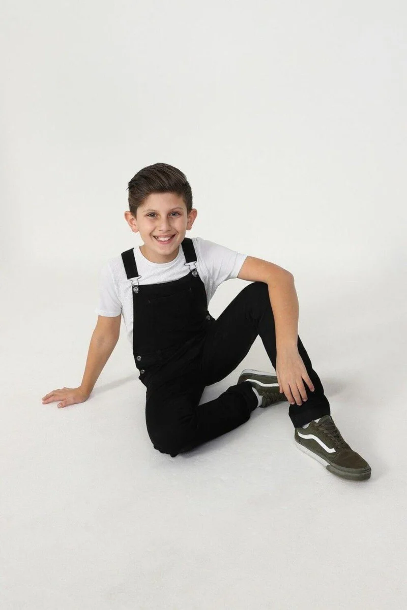 Kids Adjustable straps Denim Romper Dungaree - Image 4
