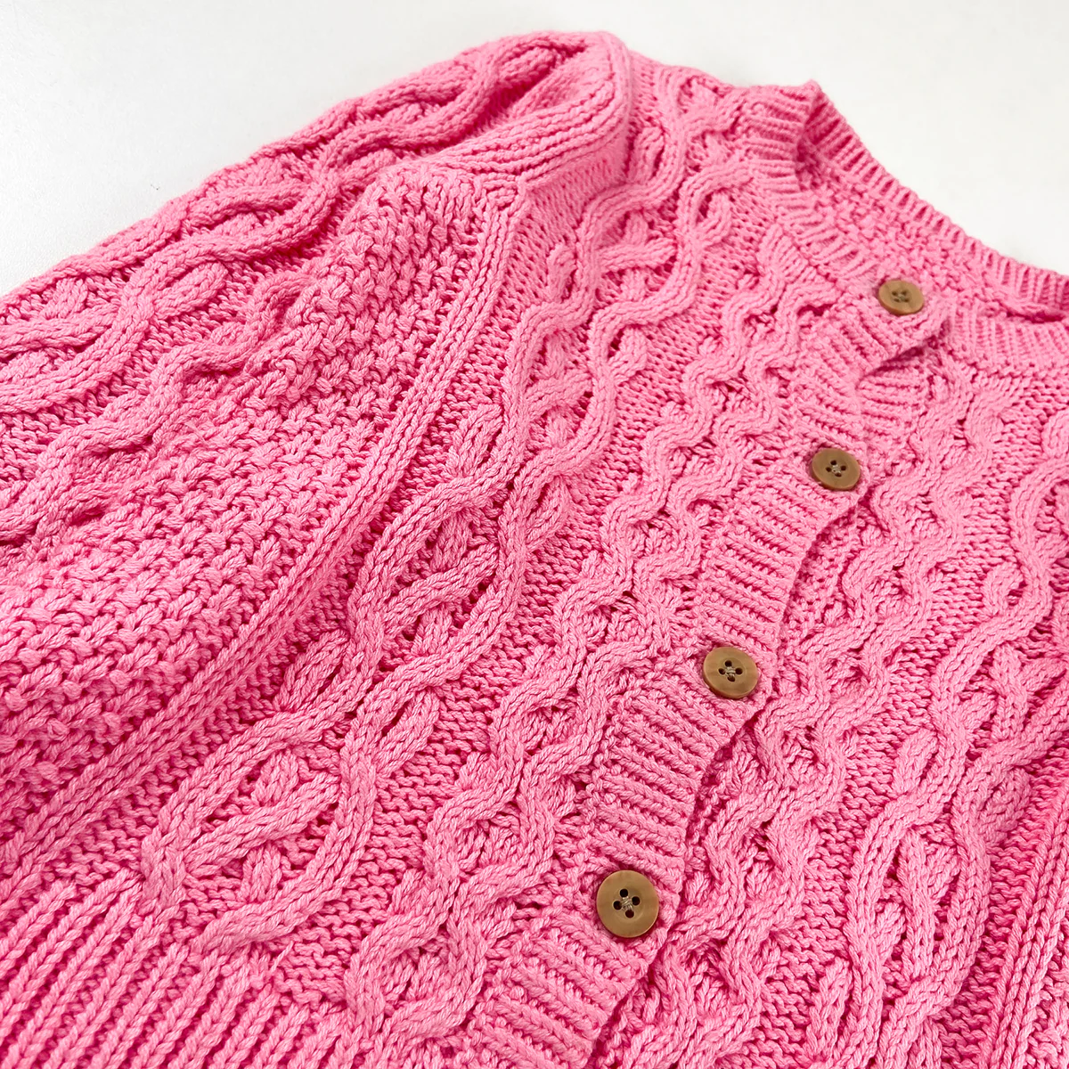 Kids Cable Knit Soft Cotton Cardigan Sweater - Image 11