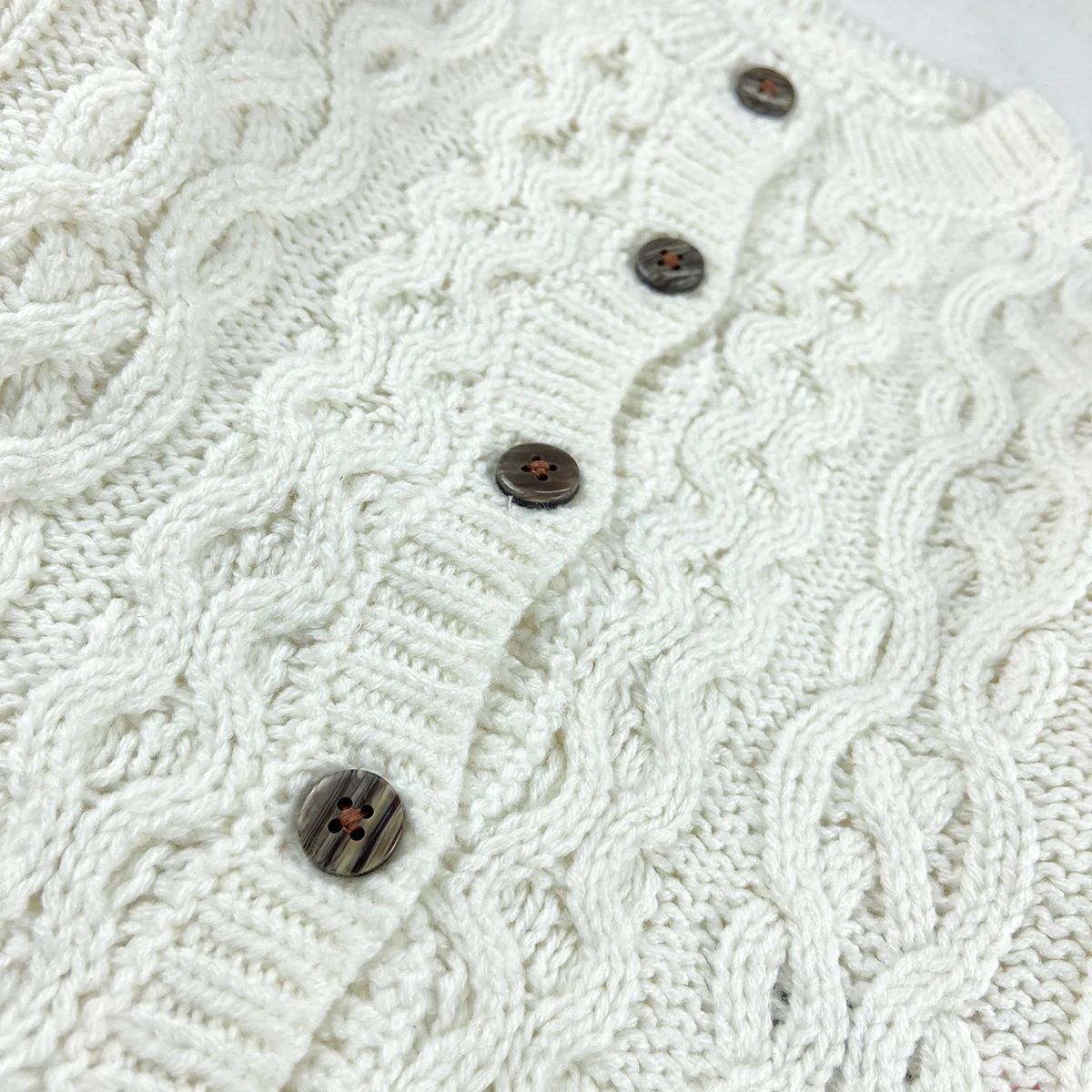 Kids Cable Knit Soft Cotton Cardigan Sweater - Image 13