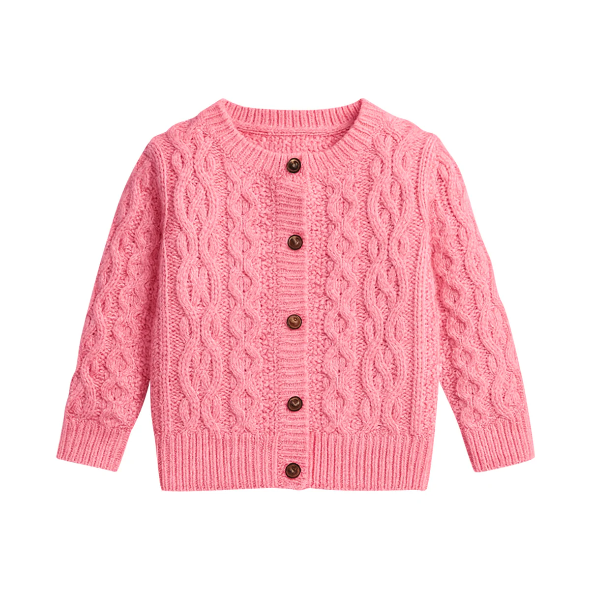 Kids Cable Knit Soft Cotton Cardigan Sweater - Image 19
