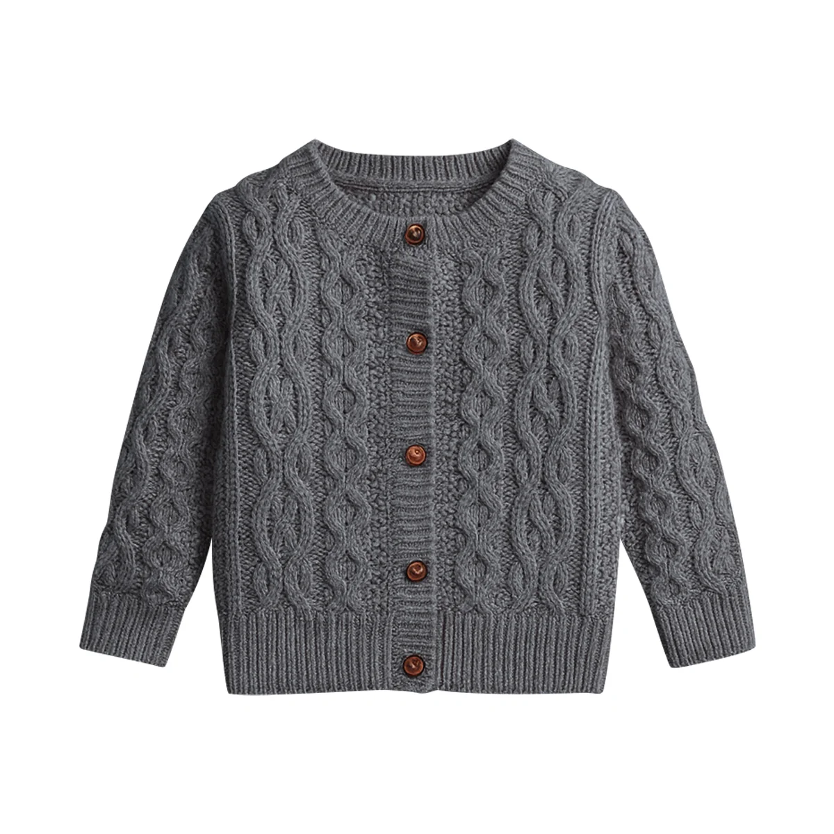 Kids Cable Knit Soft Cotton Cardigan Sweater - Image 24