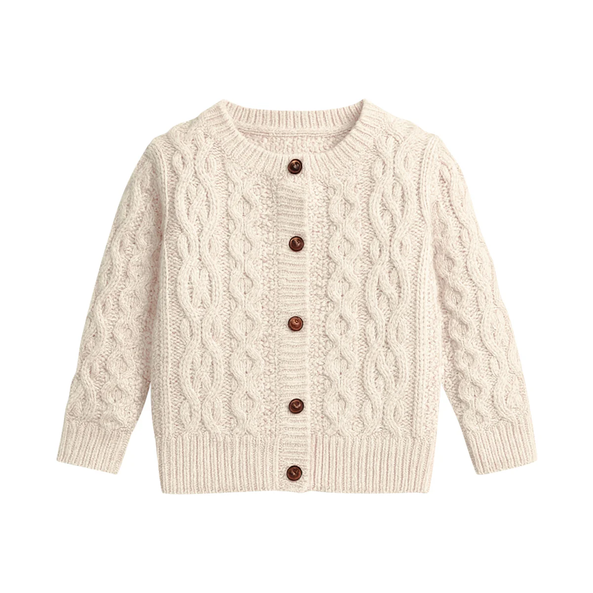Kids Cable Knit Soft Cotton Cardigan Sweater - Image 25