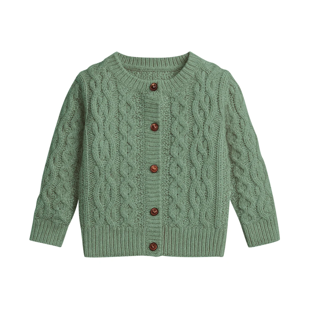 Kids Cable Knit Soft Cotton Cardigan Sweater - Image 27