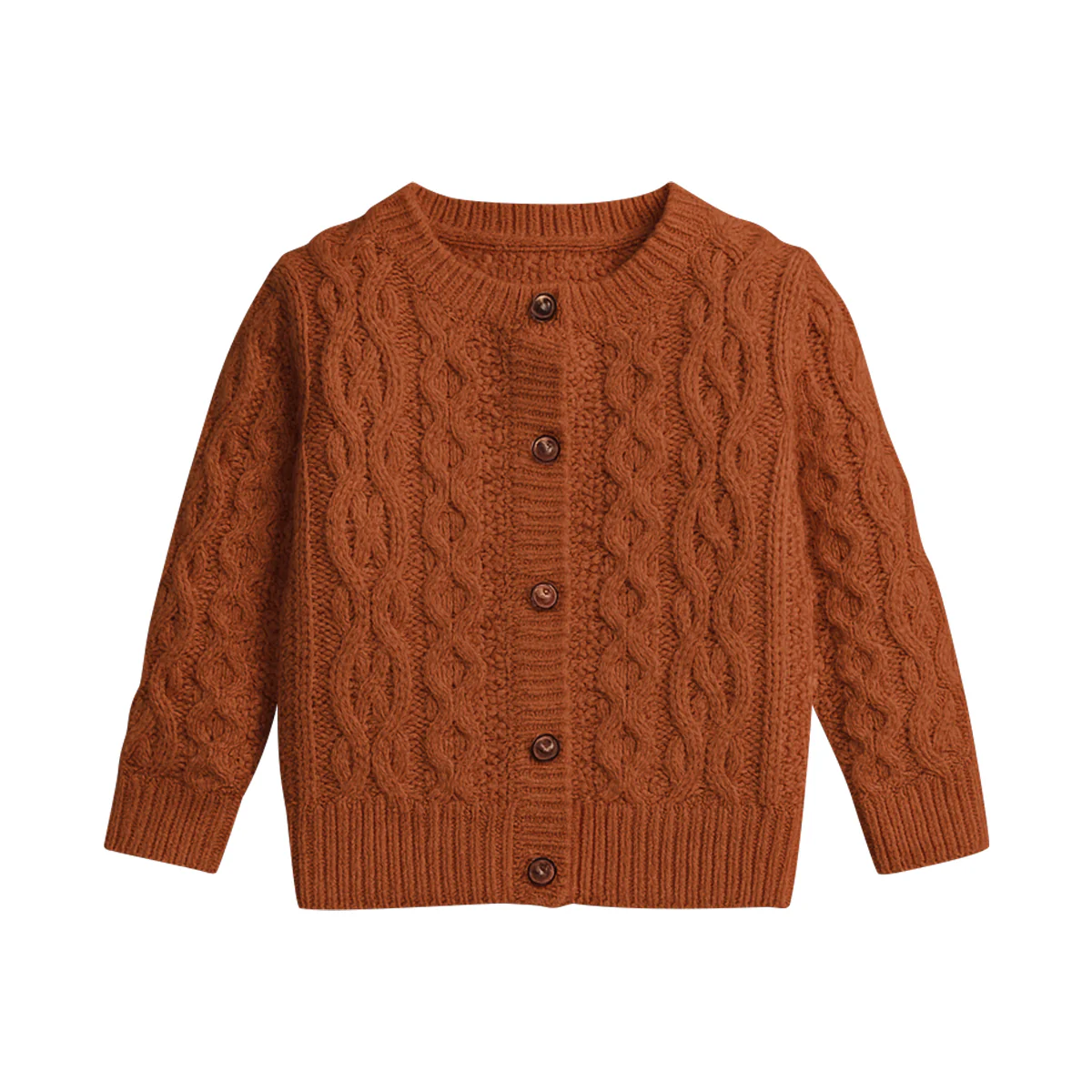 Kids Cable Knit Soft Cotton Cardigan Sweater - Image 29