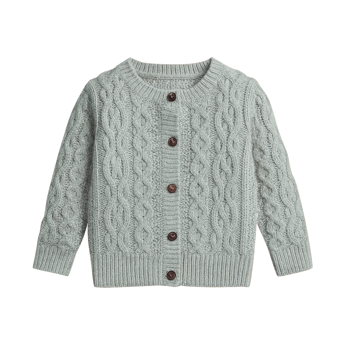 Kids Cable Knit Soft Cotton Cardigan Sweater - Image 30