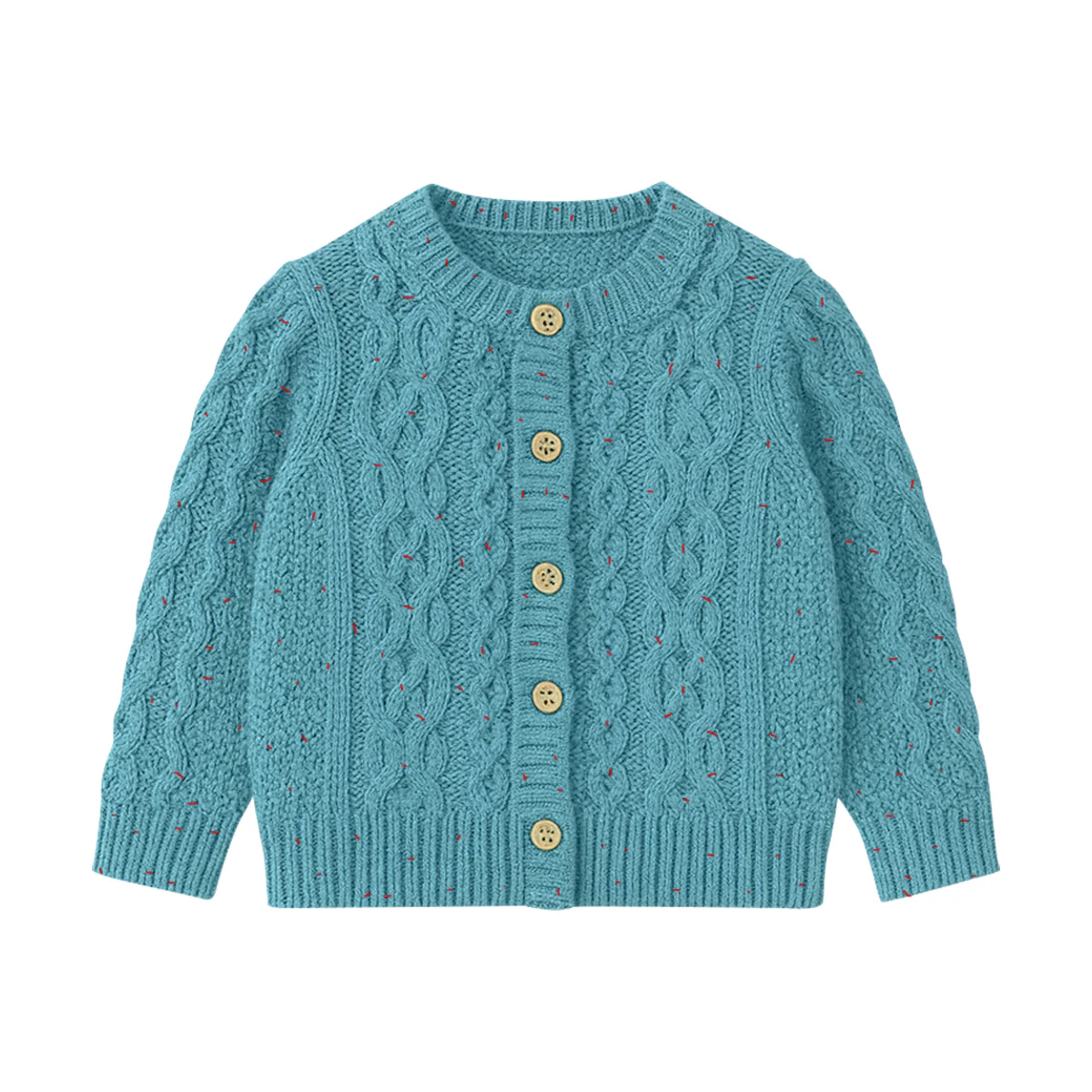 Kids Cable Knit Soft Cotton Cardigan Sweater - Image 32