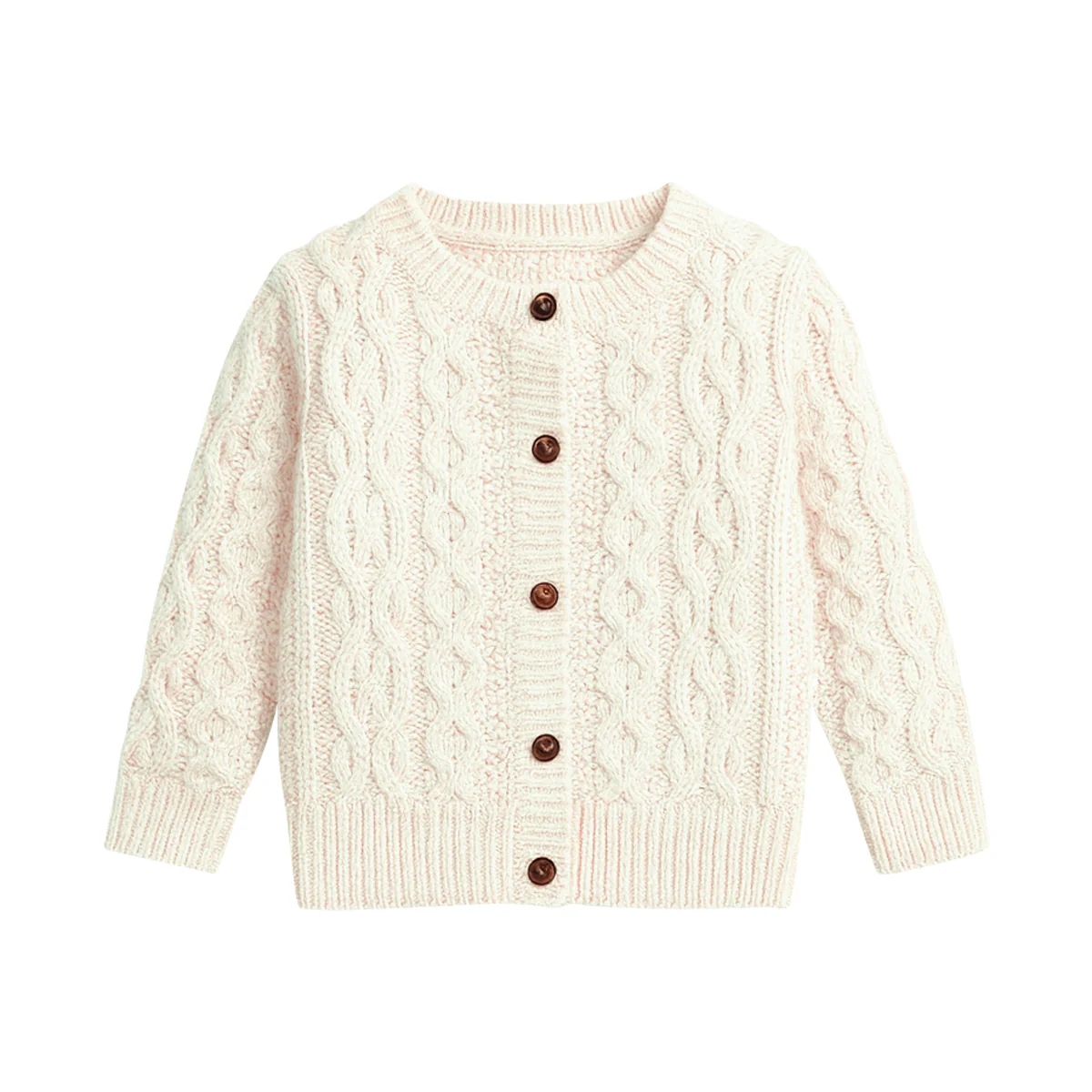 Kids Cable Knit Soft Cotton Cardigan Sweater - Image 34