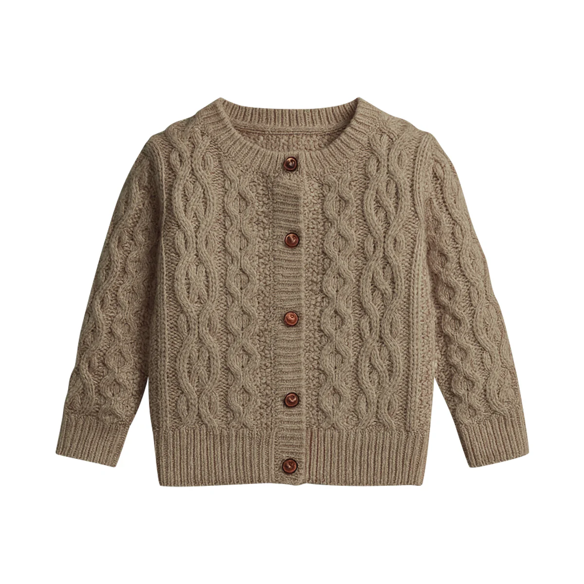 Kids Cable Knit Soft Cotton Cardigan Sweater - Image 35