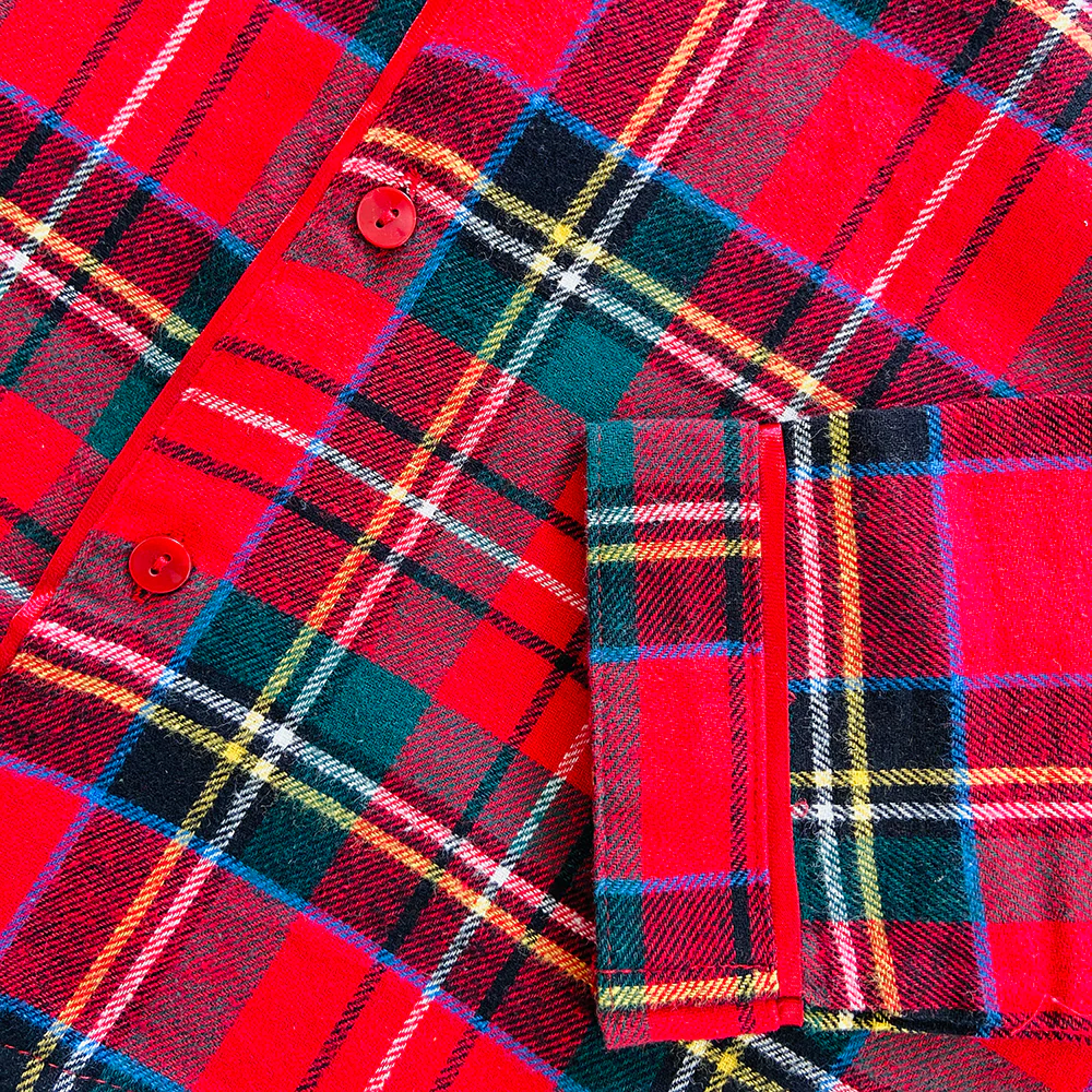 Kids Checked Flannel Night Pyjama Set (4-14 Years) - Image 4