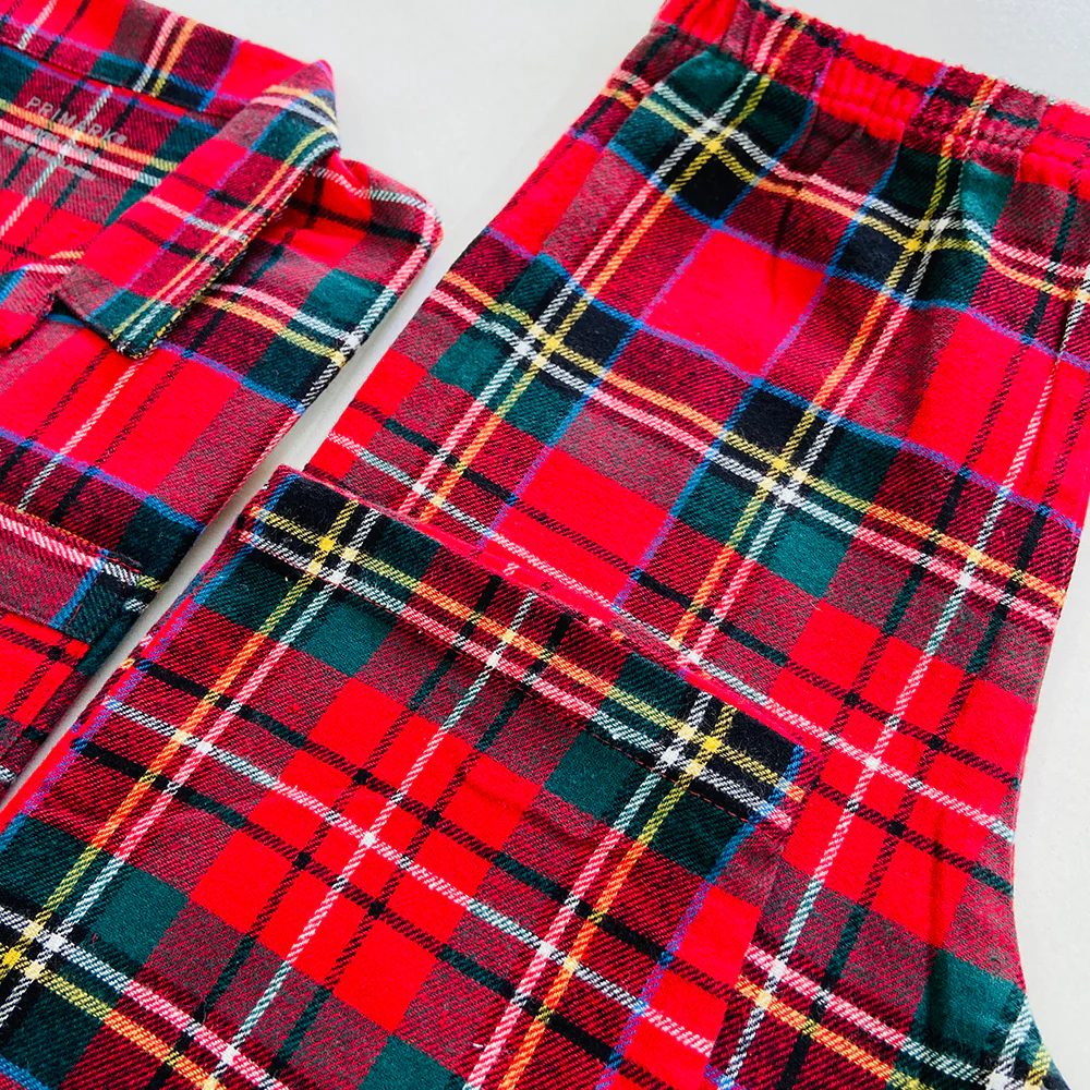 Kids Checked Flannel Night Pyjama Set (4-14 Years) - Image 7
