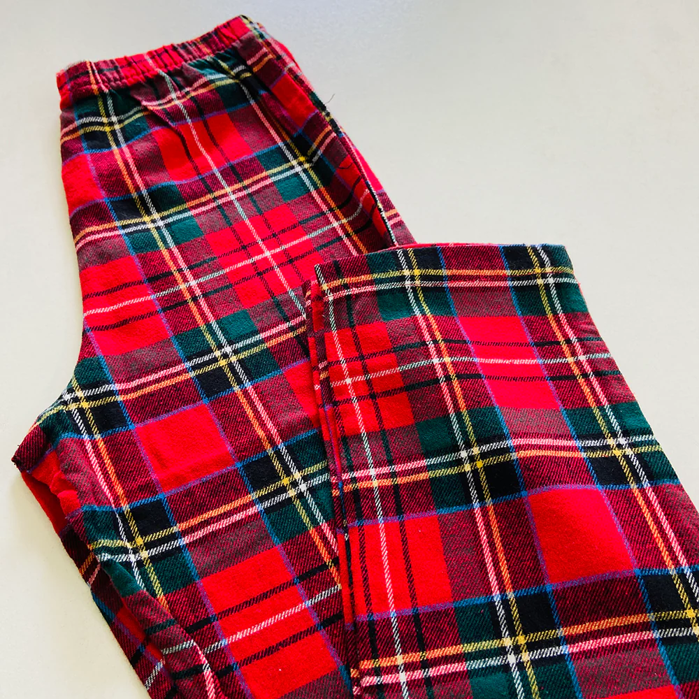 Kids Checked Flannel Night Pyjama Set (4-14 Years) - Image 9