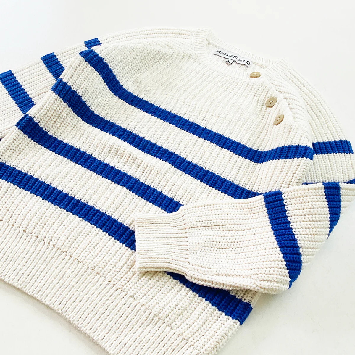 Kids Knit Striped Winter Pullover Sweater - Image 2