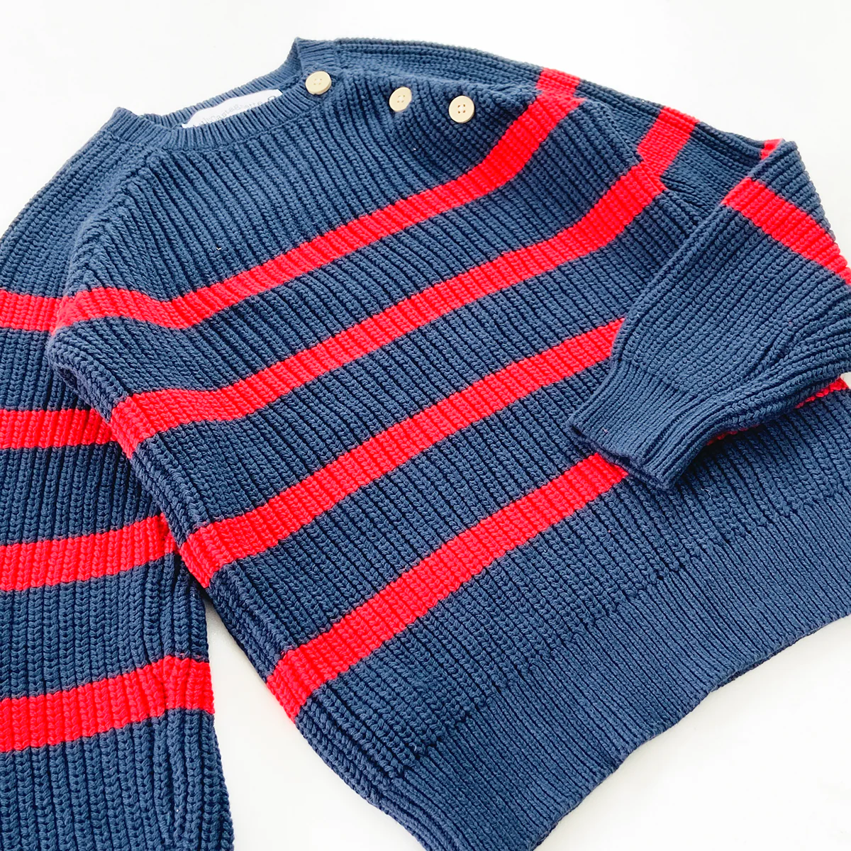 Kids Knit Striped Winter Pullover Sweater - Image 6