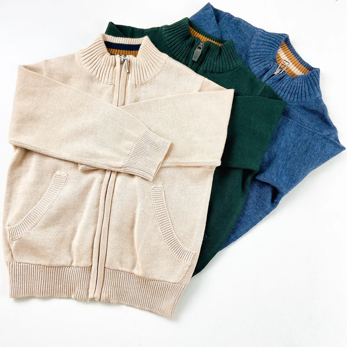 Kids Premium Knitted Zip-Up Zipper Cardigan Sweater - Image 3