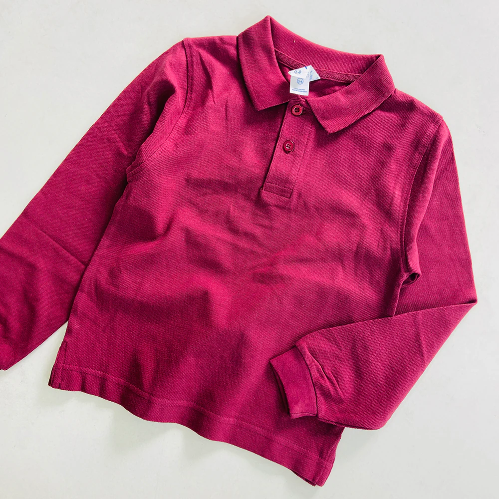 Kids Unisex Full Sleeve Pique Polo T-Shirt - Image 19