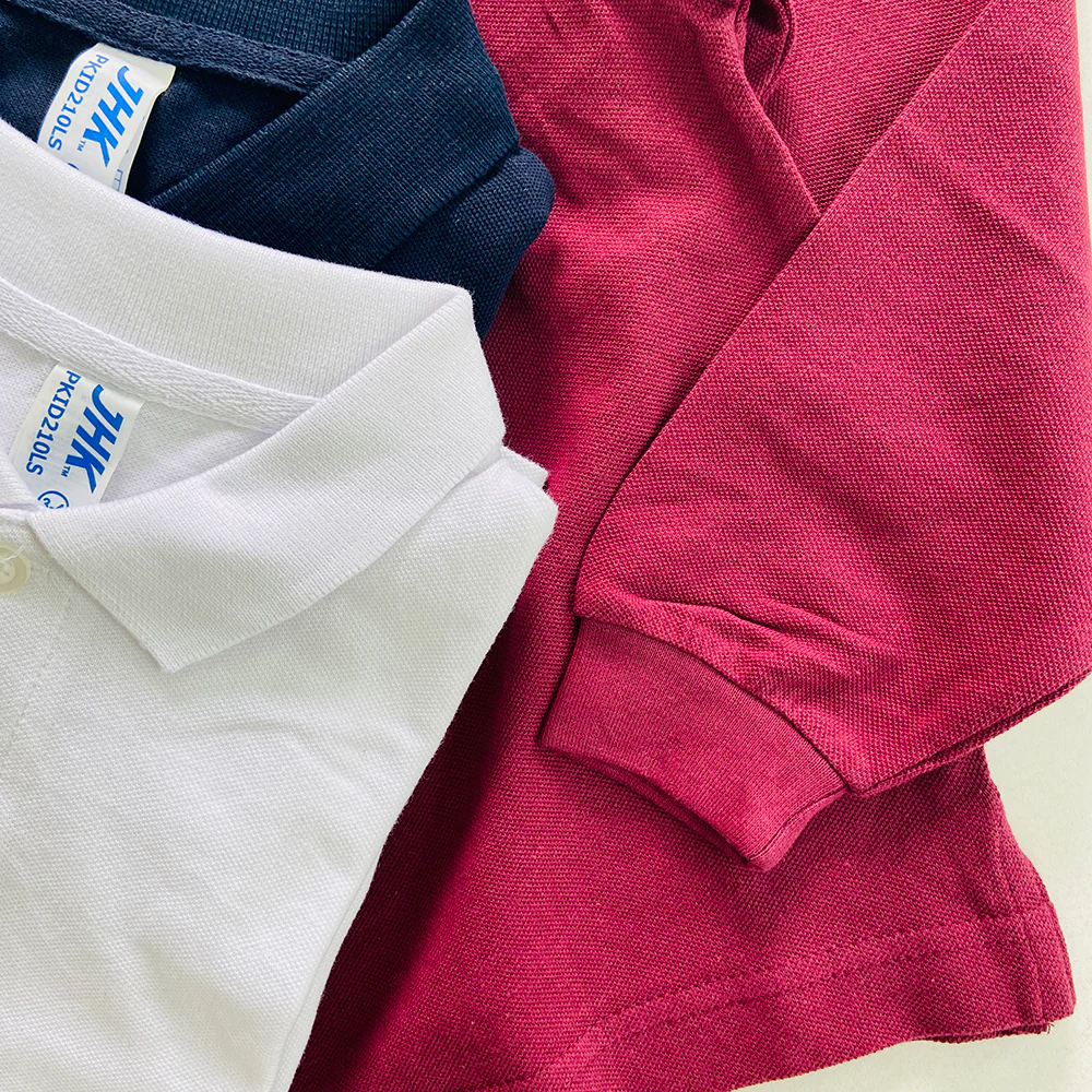 Kids Unisex Full Sleeve Pique Polo T-Shirt - Image 3