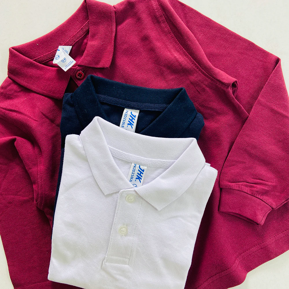 Kids Unisex Full Sleeve Pique Polo T-Shirt - Image 9