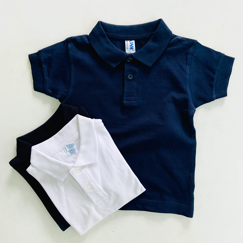Kids Unisex Short Sleeve Pique Polo T-Shirt - Image 19