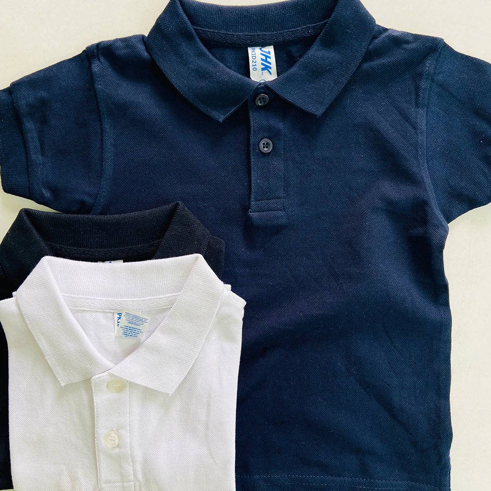Kids Unisex Short Sleeve Pique Polo T-Shirt - Image 6