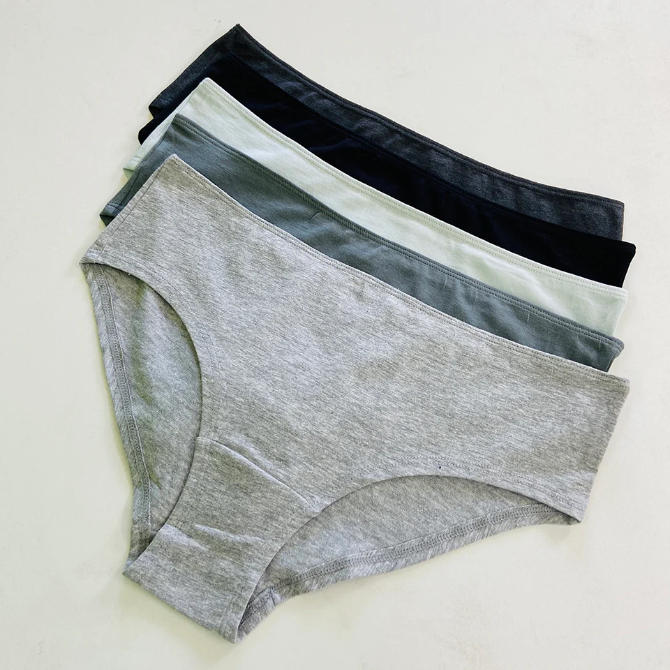 Ladies 5 pack Mid Rise Hipster Cotton Briefs Panty - Image 5