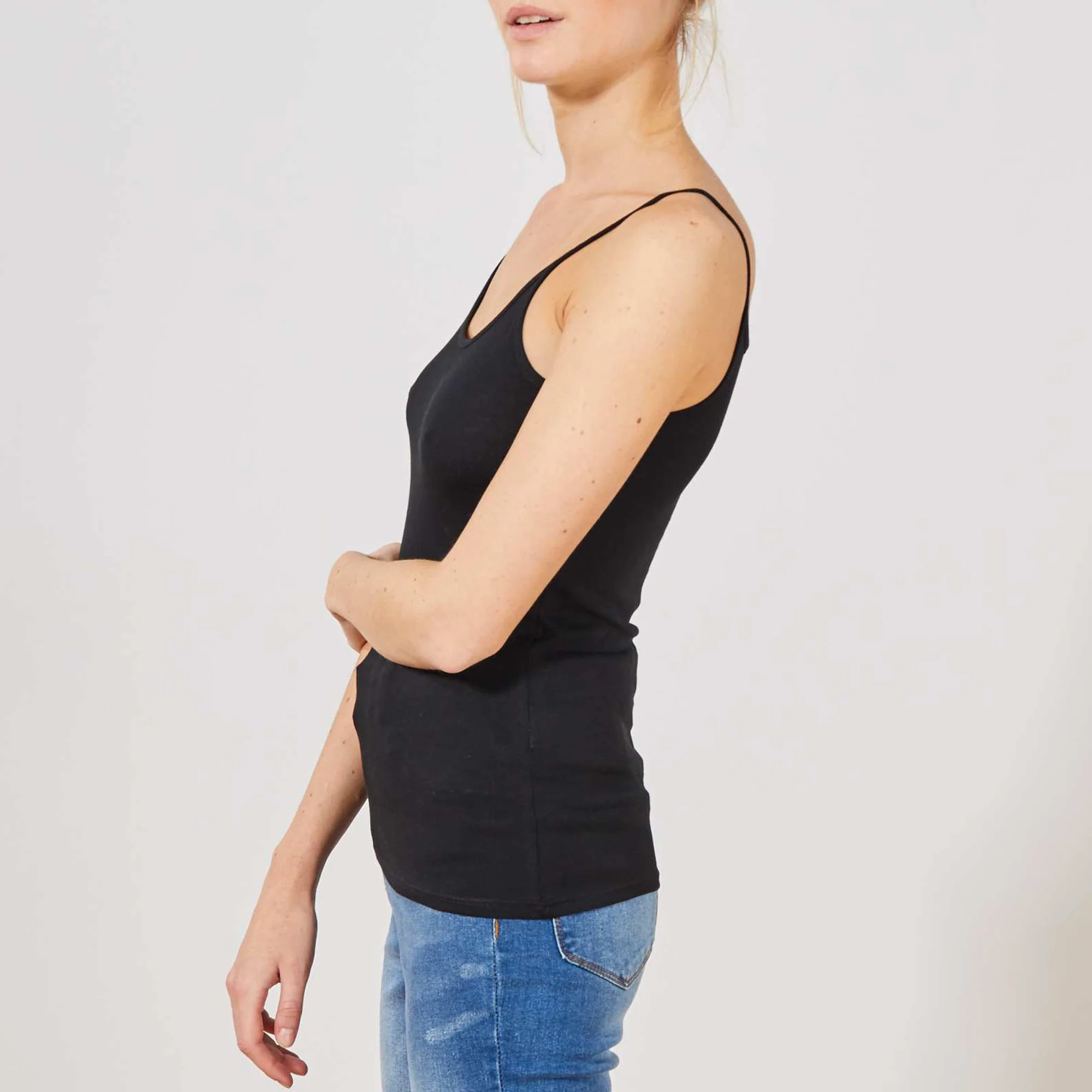 Ladies Basic Camisole Cotton Tank Top - Image 2