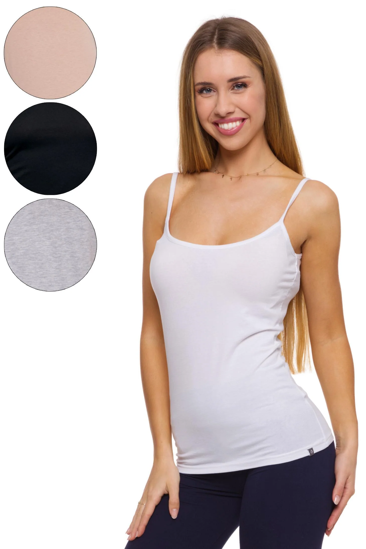 Ladies Basic Camisole Cotton Tank Top - Image 5
