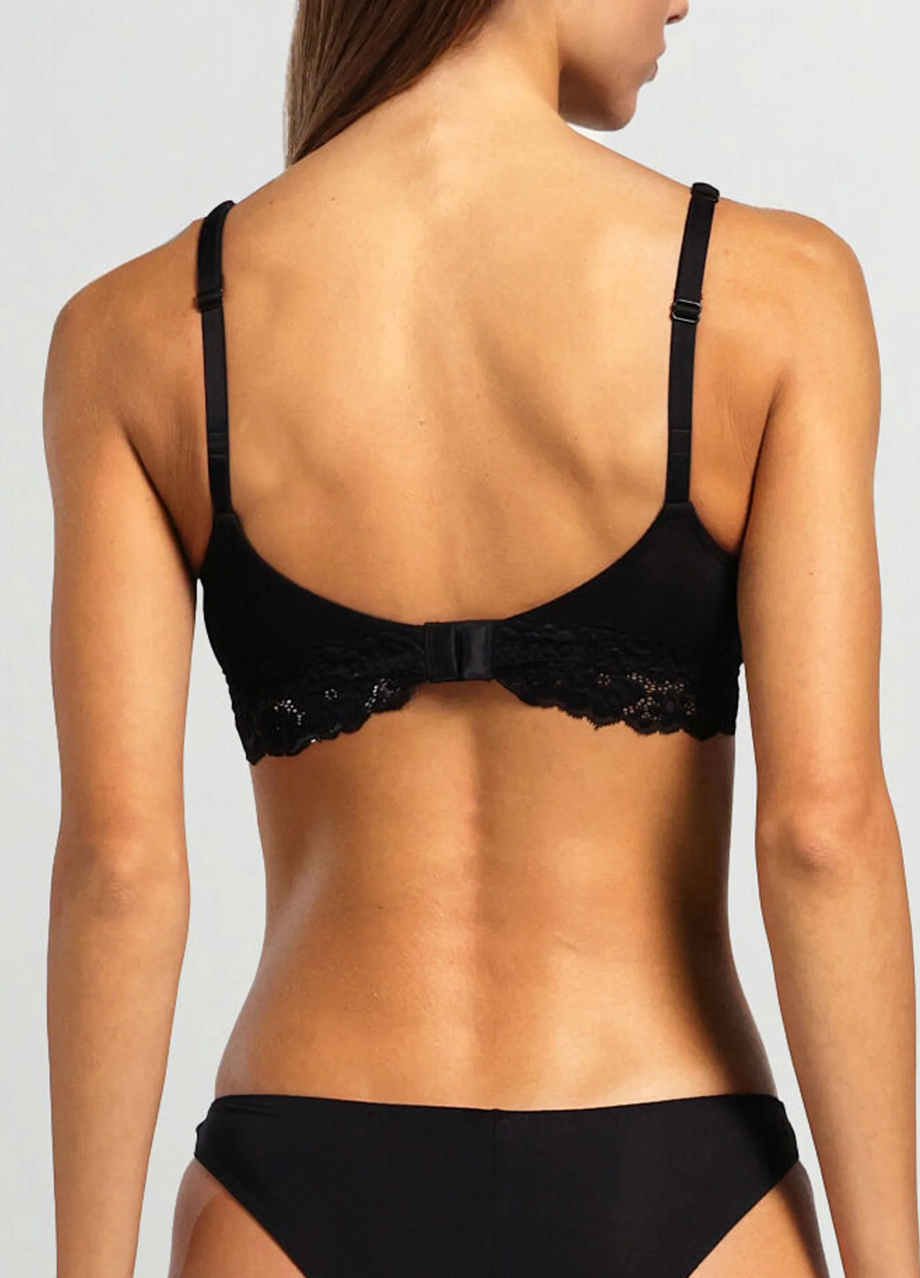 Ladies Cotton Stretch Lace Padded Triangle Bra - Image 15